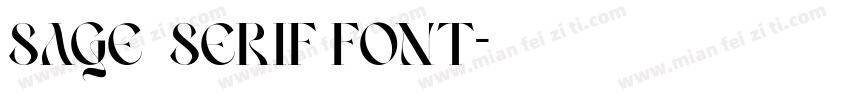 SAGE  Serif Font字体转换